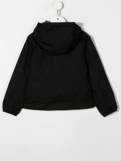 Shop K-way Logo-print Zip-up Padded Jacket In Black