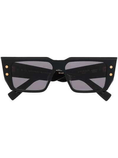 Shop Balmain Eyewear Square-frame Sunglasses In Black