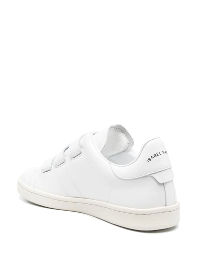 Shop Isabel Marant Perforated-logo Touch-strap Sneakers In White
