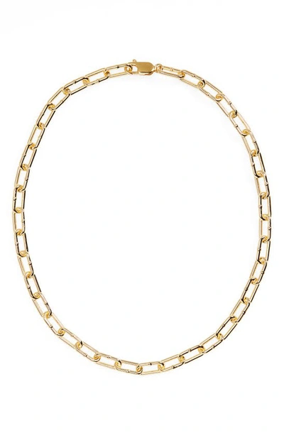 Shop Bottega Veneta Oval Link Chain Necklace In Yellow Gold