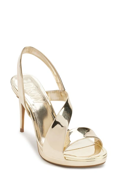 Shop Dkny Diva Slingback Sandal In Gold
