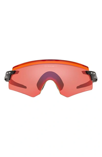 Shop Oakley Encoder 136mm Prizm™ Rimless Wrap Shield Sunglasses In Pink Black