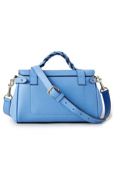 Shop Mulberry Mini Alexa Leather Satchel In Cornflower Blue