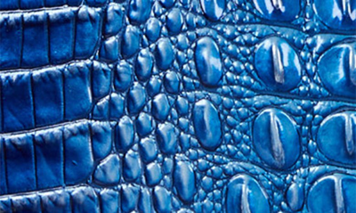 Shop Brahmin Tabitha Croc Embossed Leather Shoulder Bag In Vista Blue Ombre Melbourne