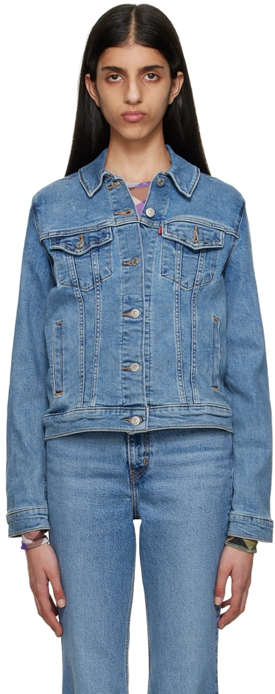 Shop Levi's Blue Original Denim Jacket In Jeanie