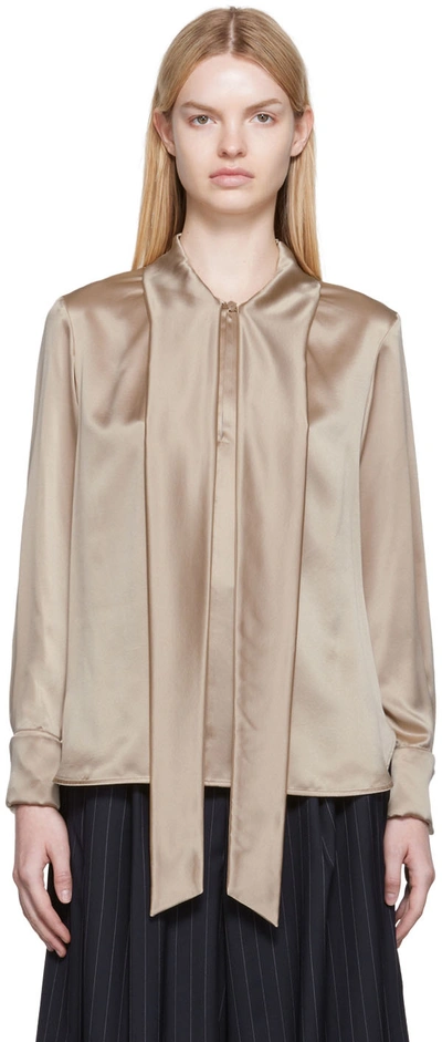 Shop Max Mara Beige Tenebre Blouse In 015 Beige