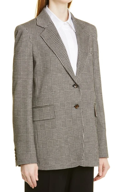Shop Max Mara Orche Glen Plaid Wool Blend Jacket In Brown