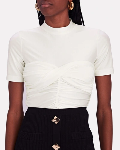 Shop Alexander Wang T Ruched Bodycon Top In White