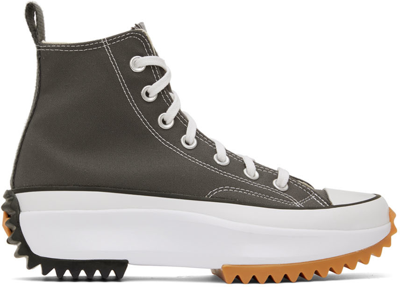 Converse Run Star Hike Canvas High-top Platform Trainers In Grey | ModeSens