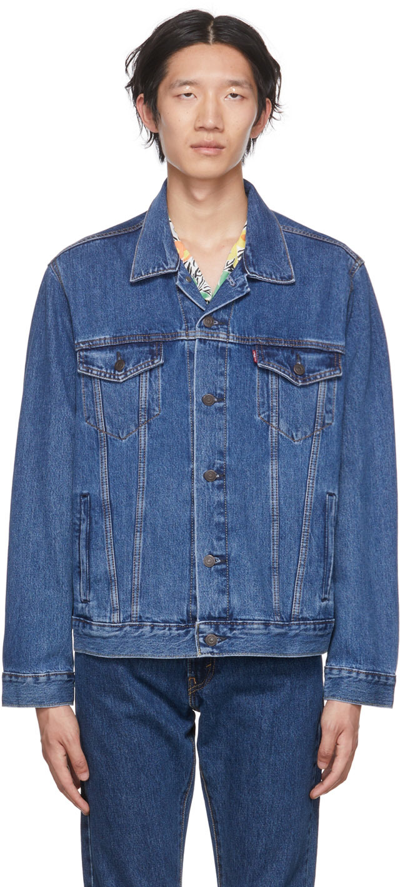 Shop Levi's Blue Trucker Denim Jacket In Med Stonewash