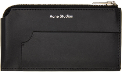 Shop Acne Studios Black Zip Wallet In 900 Black