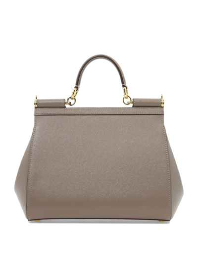 Shop Dolce & Gabbana "sicily" Handbag In Grey