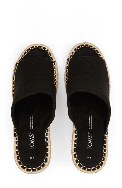 Shop Toms Monica Wedge Slide Sandal In Black