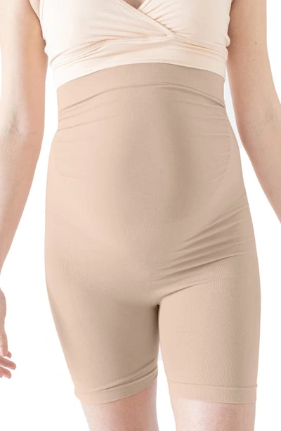 Shop Kindred Bravely Assorted 2-pack Seamless No-rub Maternity Thigh Saver In Black Beige