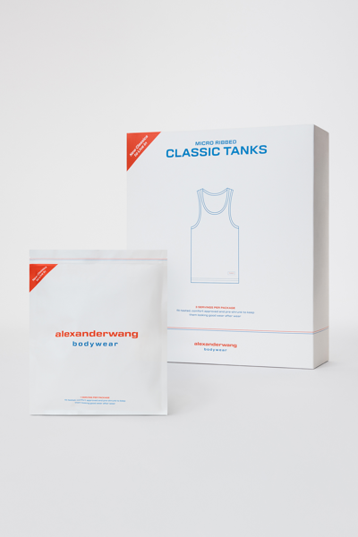 Alexander Wang Tank In Ribbed Cotton In White