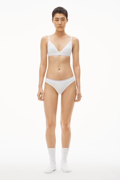 Alexander Wang Thong In Ribbed Jersey In White