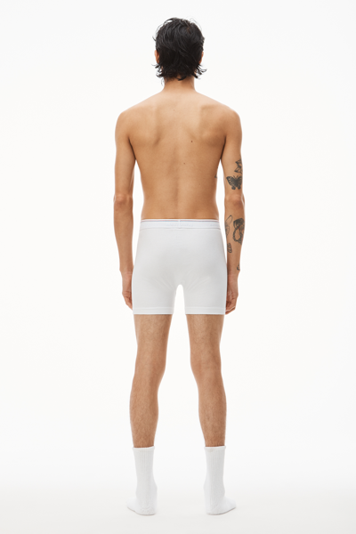 Alexander Wang Boxer Brief In Ribbed Jersey In White