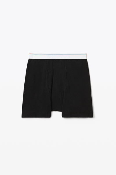 Shop Alexander Wang Boxer Brief In Ribbed Jersey In Black