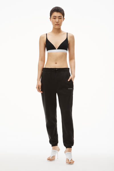 Alexander Wang Bralette In Ribbed Jersey In Black
