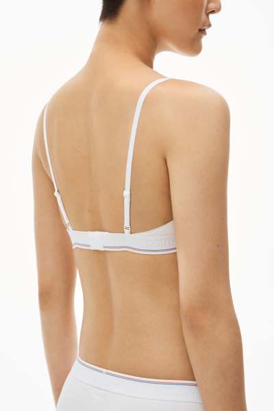 Alexander Wang Bralette In Ribbed Jersey In White