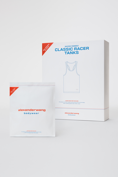 Alexander Wang Racerback Tank In Ribbed Cotton In White