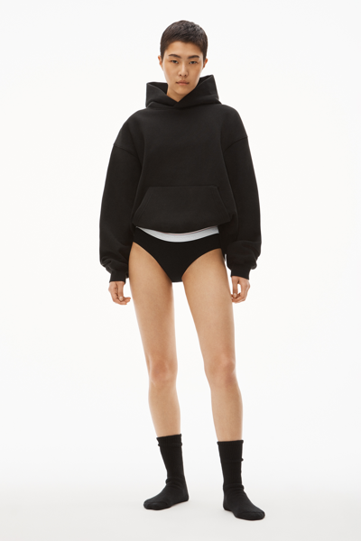 Shop Alexander Wang Brief Underwear In Ribbed Jersey In Black