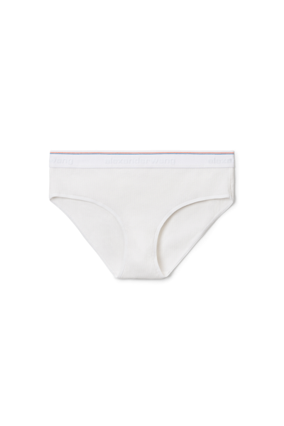 Shop Alexander Wang Brief Underwear In Ribbed Jersey In White