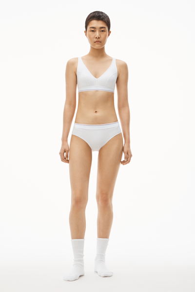 Shop Alexander Wang Brief Underwear In Ribbed Jersey In White