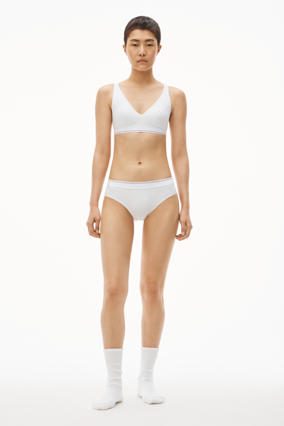Alexander Wang Brief Underwear In Ribbed Jersey In White