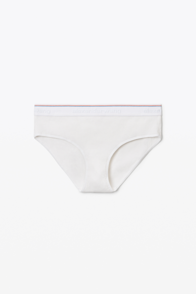 Shop Alexander Wang Brief Underwear In Ribbed Jersey In White