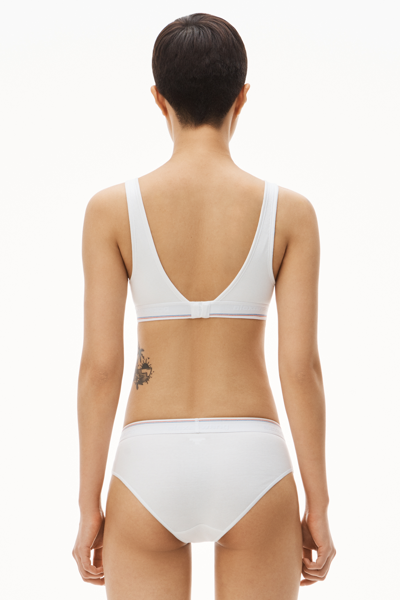 Shop Alexander Wang Brief Underwear In Ribbed Jersey In White