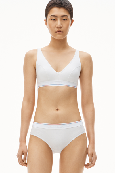 Shop Alexander Wang Brief Underwear In Ribbed Jersey In White