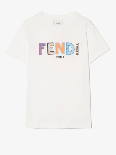 Shop Fendi T-shirt Unisex In White