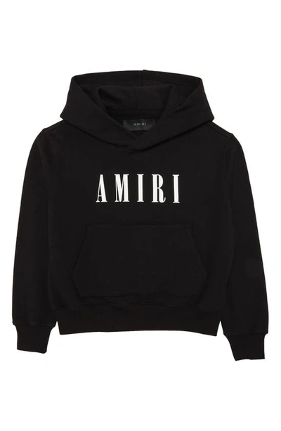 Shop Amiri Kids' Logo Hoodie In Black