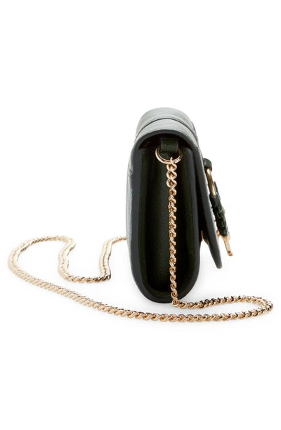 Shop See By Chloé Hana Large Leather Wallet On A Chain In Deep Green Marble