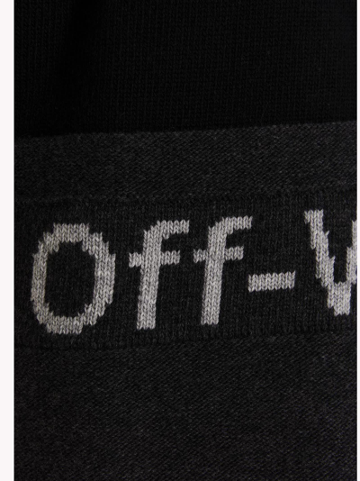 Shop Off-white Logo Colorblock Sweater In White/black