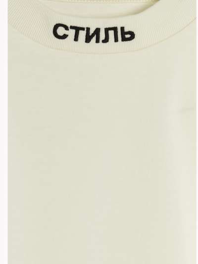 Shop Heron Preston Logo Embroidery T-shirt In White