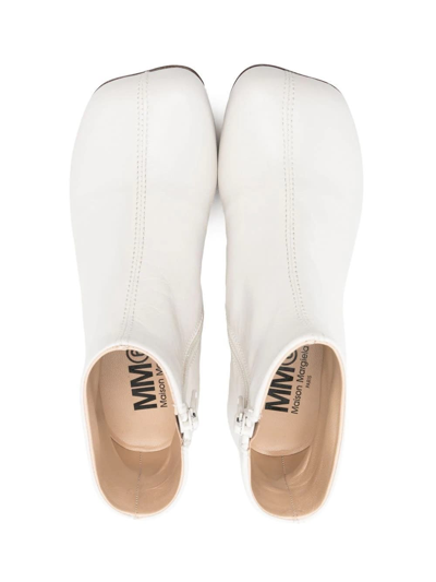 Shop Mm6 Maison Margiela White Ankle Boots