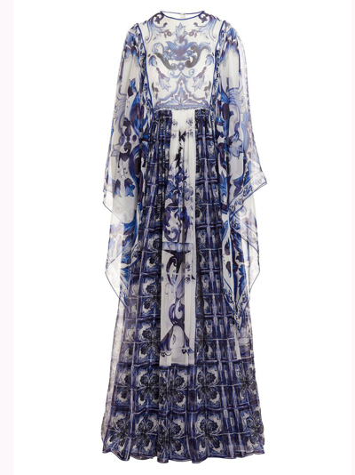 Shop Dolce & Gabbana Printed Maxi Dress In Multi