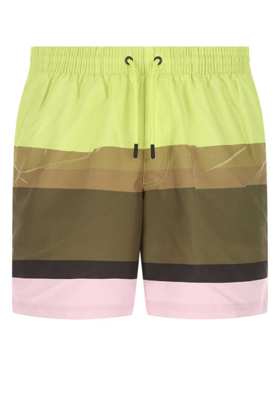 Shop Dries Van Noten Color Block Drawstring Swim Shorts In Multi