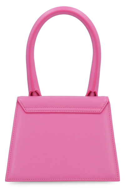 Shop Jacquemus Le Chiquito Moyen Leather Handbag In Pink