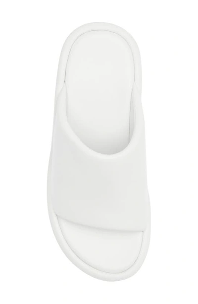 Shop Balenciaga Rise Platform Slide Sandal In White/ Black