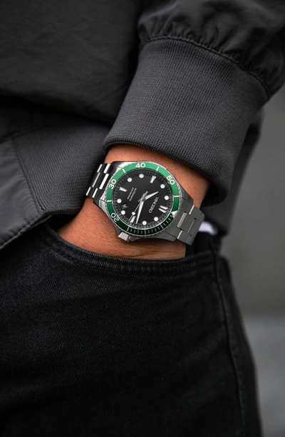 Shop Vincero The Argo Automatic Bracelet Watch, In Black / Green