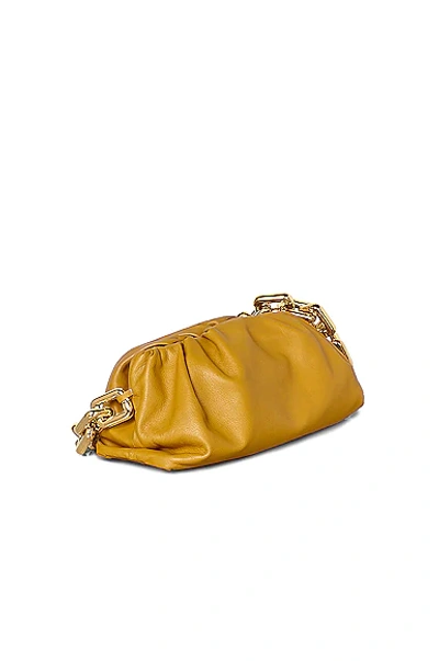 Shop Fwrd Renew Bottega Veneta The Pouch Chain Bag In Ocra & Gold