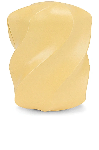 Shop Fwrd Renew Bottega Veneta The Whirl Clutch In Butter & Gold