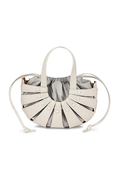 Pre-owned Fwrd Renew Bottega Veneta The Shell Small Bag In White & Frost Gold