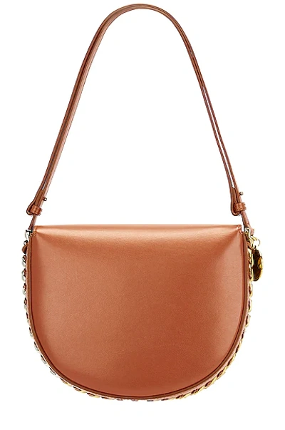 Shop Fwrd Renew Stella Mccartney Medium Frayme Flap Shoulder Bag In Brick