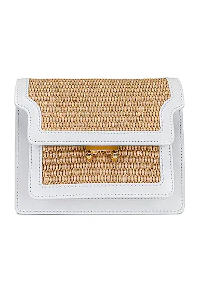 Pre-owned Fwrd Renew Marni Mini Trunk Soft Bag In Sand Storm & Lily White