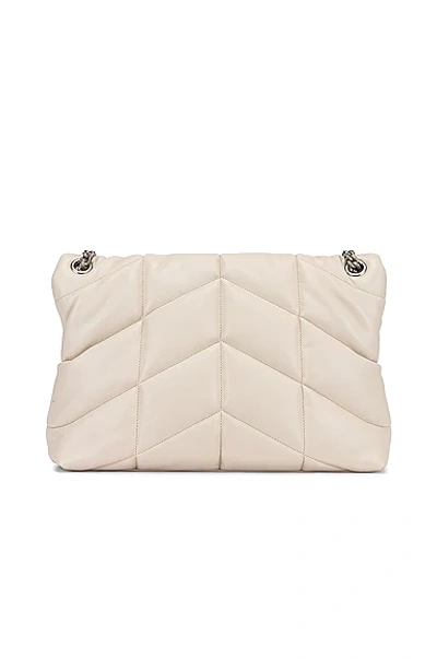 Pre-owned Fwrd Renew Saint Laurent Medium Puffer Chain Bag In Crema Soft