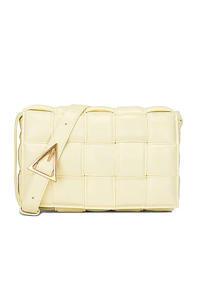 Pre-owned Fwrd Renew Bottega Veneta Padded Cassette Crossbody Bag In Zest Washed & Gold